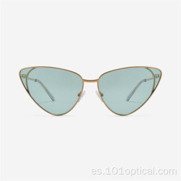 Gafas de sol de moda Cat Eye Metal para mujer